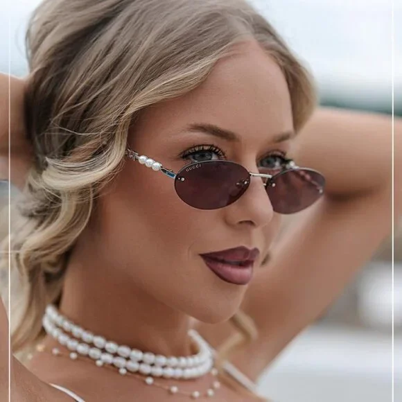 NEW GUCCI SUNGLASSES SILVER WOMEN OVAL EYEWEAR GUCCI GG1922S 002 NEW GUCCI SUNGLASSES SILVER WOMEN OVAL | Mercari main image 4